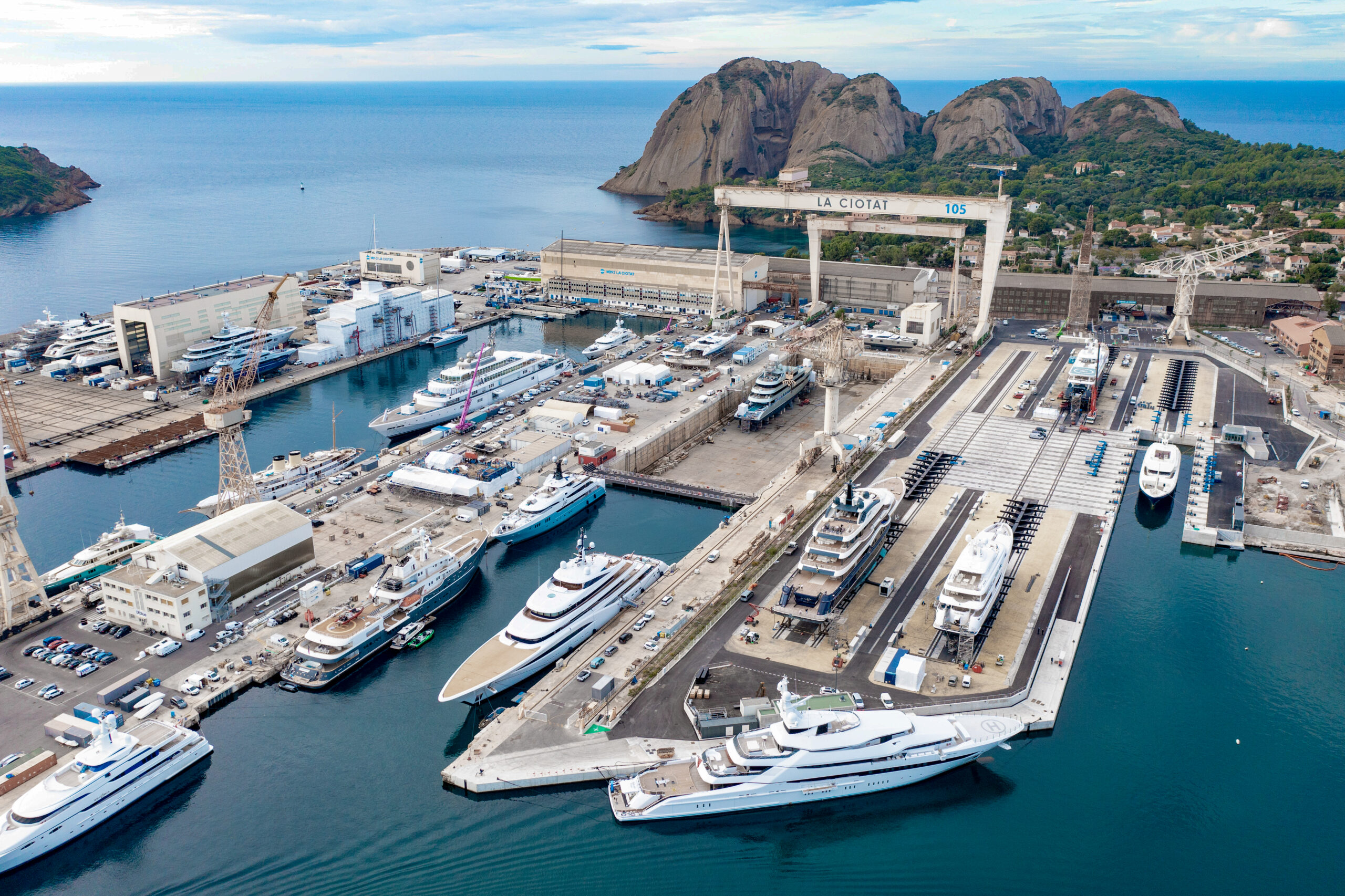 La Ciotat shipyard view related to JMS services